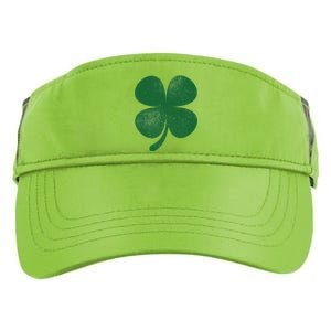 Distressed Green Four Leaf Clover Saint Patrick's Day Lover Adult Drive Performance Visor