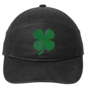 Distressed Green Four Leaf Clover Saint Patrick's Day Lover 7-Panel Snapback Hat