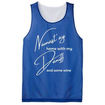 Daniff Gift Funny Namastay For Yoga And Dog Lovers Gift Mesh Reversible Basketball Jersey Tank