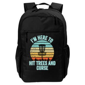 Disc Golf Funny Hit Trees And Curse Retro Disc Golf Daily Commute Backpack