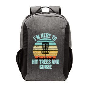 Disc Golf Funny Hit Trees And Curse Retro Disc Golf Vector Backpack