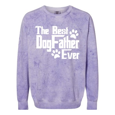 Dogfather Gift For Dog Lovers Colorblast Crewneck Sweatshirt