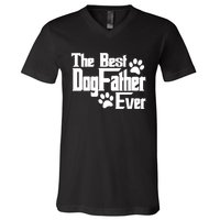 Dogfather Gift For Dog Lovers V-Neck T-Shirt