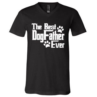 Dogfather Gift For Dog Lovers V-Neck T-Shirt