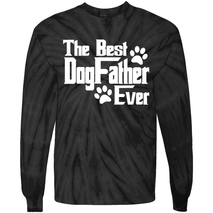 Dogfather Gift For Dog Lovers Tie-Dye Long Sleeve Shirt