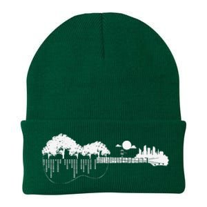 Disc Golf Flying Disc Disc Golf Sunset Guitar Knit Cap Winter Beanie