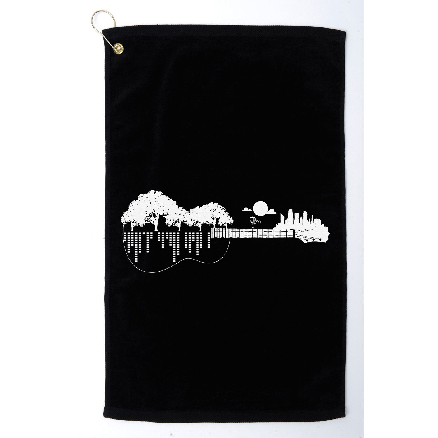 Disc Golf Flying Disc Disc Golf Sunset Guitar Golf Towel