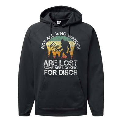 Disc Golf Funny Bigfoot Apparel Performance Fleece Hoodie