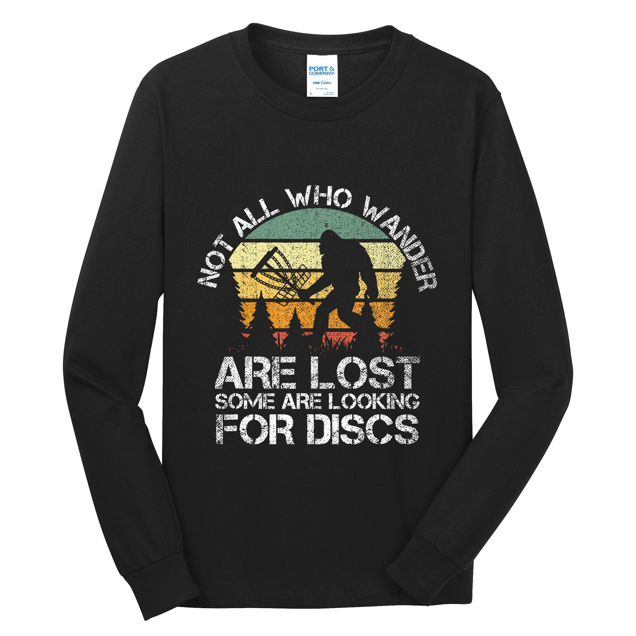 Disc Golf Funny Bigfoot Apparel Tall Long Sleeve T-Shirt