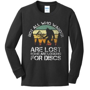 Disc Golf Funny Bigfoot Apparel Kids Long Sleeve Shirt