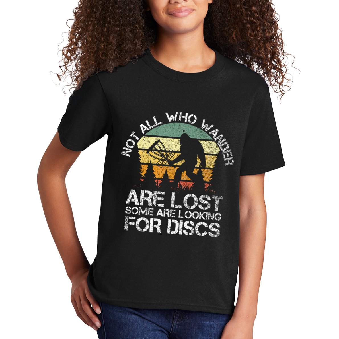 Disc Golf Funny Bigfoot Apparel Kids T-Shirt