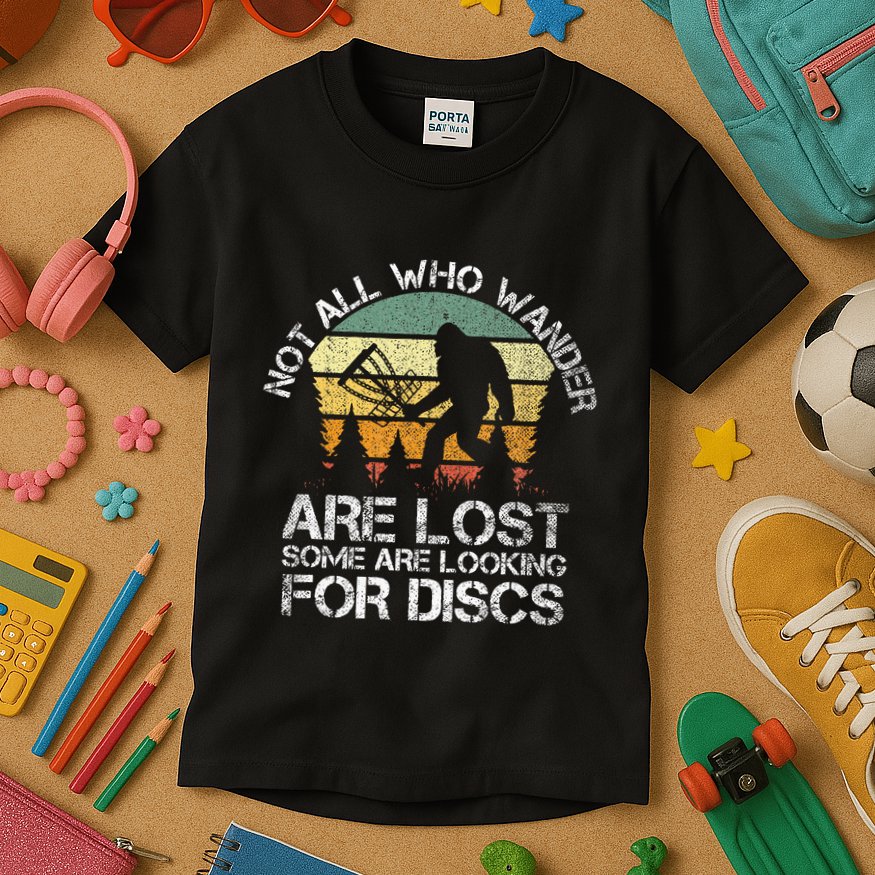 Disc Golf Funny Bigfoot Apparel Kids T-Shirt