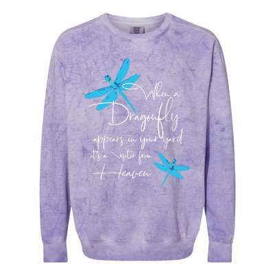 Dragonfly Gift For Spiritual Faith Dragonflies Lovers Colorblast Crewneck Sweatshirt