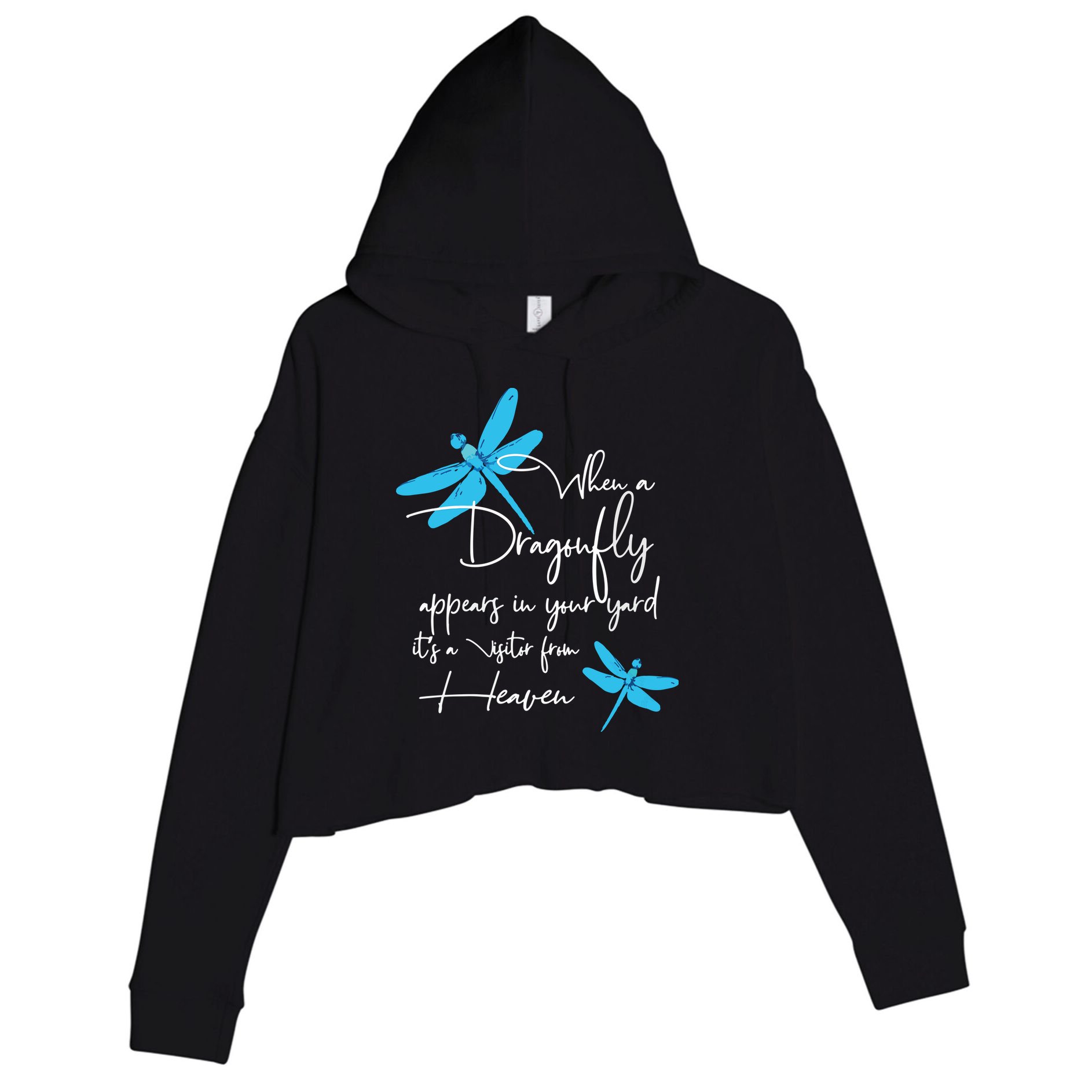 Dragonfly Gift For Spiritual Faith Dragonflies Lovers Crop Fleece Hoodie