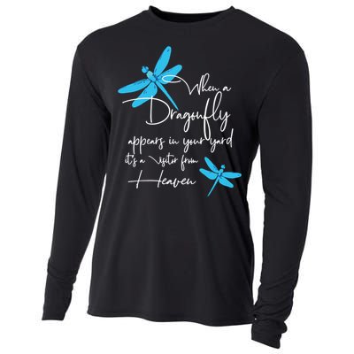 Dragonfly Gift For Spiritual Faith Dragonflies Lovers Cooling Performance Long Sleeve Crew