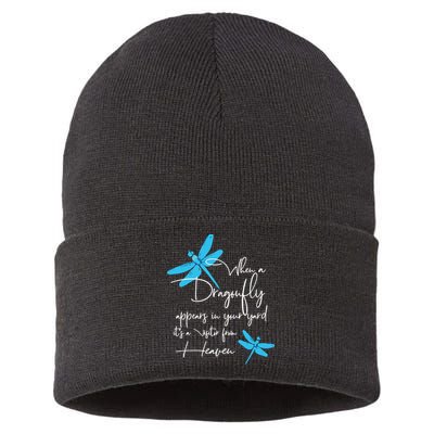 Dragonfly Gift For Spiritual Faith Dragonflies Lovers Sustainable Knit Beanie