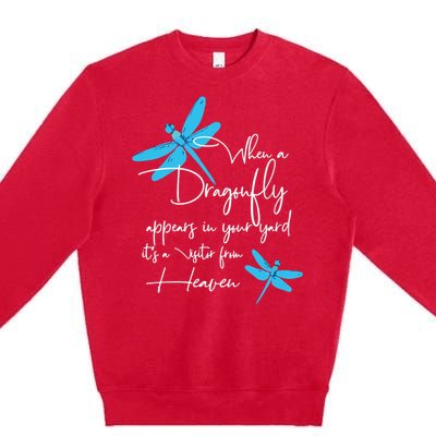 Dragonfly Gift For Spiritual Faith Dragonflies Lovers Premium Crewneck Sweatshirt