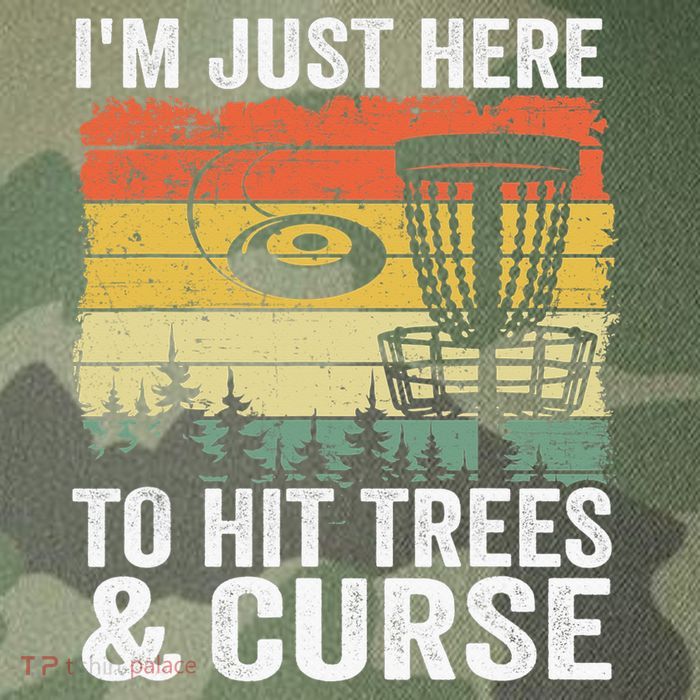 Disc Golf Frisbee I'm Just Here To Hit Trees And Curse Legacy Tie Dye Trucker Hat