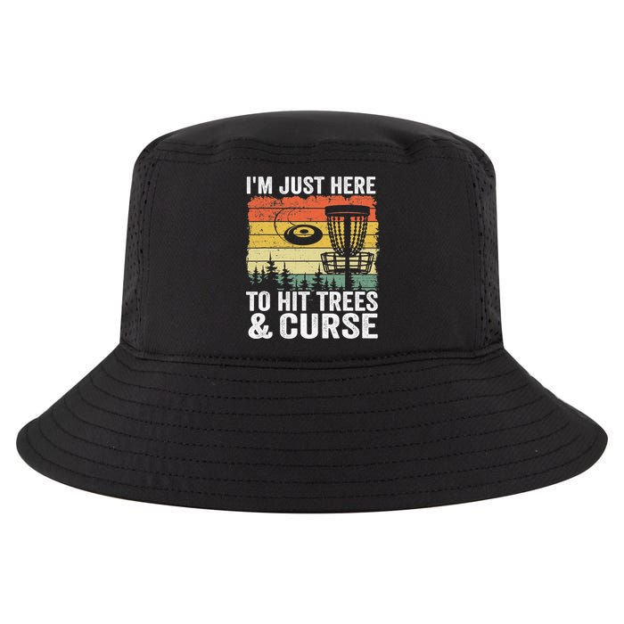 Disc Golf Frisbee I'm Just Here To Hit Trees And Curse Cool Comfort Performance Bucket Hat