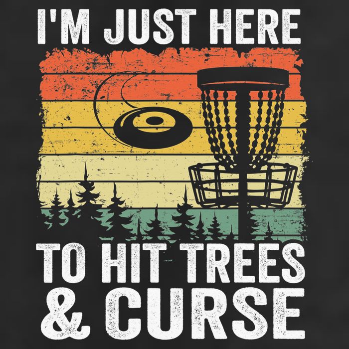 Disc Golf Frisbee I'm Just Here To Hit Trees And Curse Golf Towel
