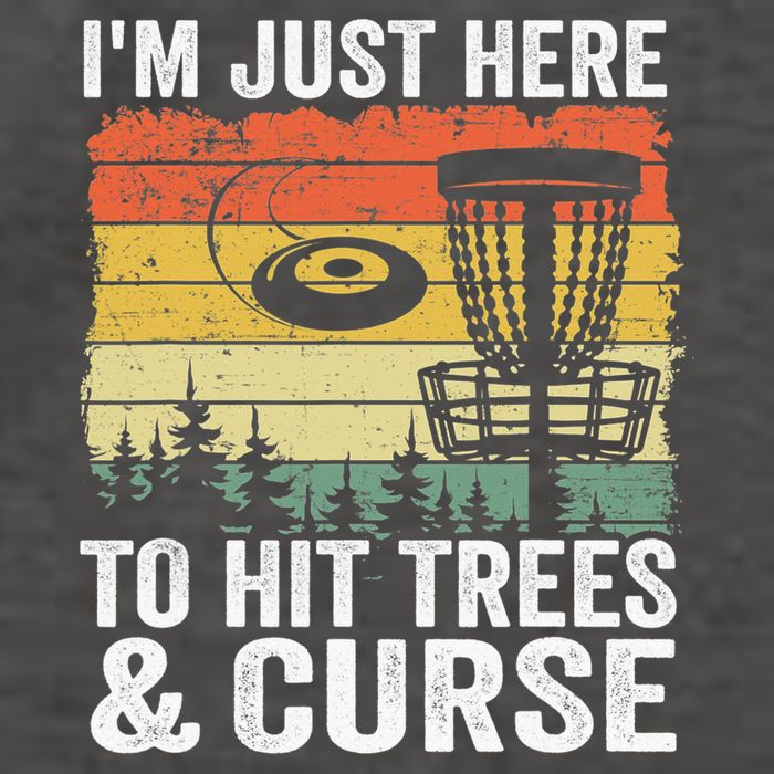 Disc Golf Frisbee I'm Just Here To Hit Trees And Curse Vector Backpack