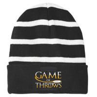 Disc Golf for  Funny Frisbee Golf Striped Beanie with Solid Band