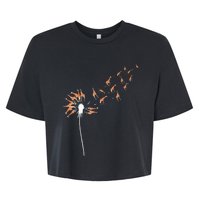 Dandelion Giraffes For Giraffe Lover Bella+Canvas Jersey Crop Tee