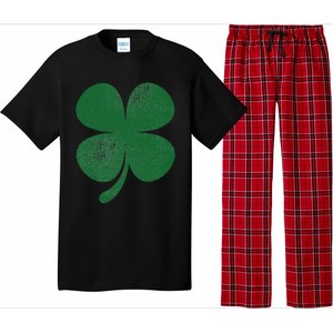 Distressed Green Four Leaf Clover Saint Patrick's Day Lover Pajama Set