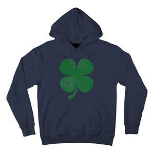 Distressed Green Four Leaf Clover Saint Patrick's Day Lover Tall Hoodie