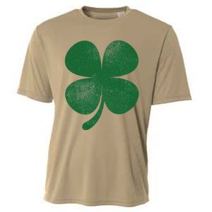 Distressed Green Four Leaf Clover Saint Patrick's Day Lover Cooling Performance Crew T-Shirt