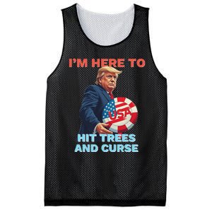 Disc Golf Funny Hit Trees And Curse Retro Disc Golf Mesh Reversible Basketball Jersey Tank