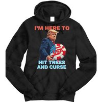 Disc Golf Funny Hit Trees And Curse Retro Disc Golf Tie Dye Hoodie