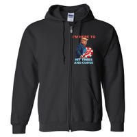 Disc Golf Funny Hit Trees And Curse Retro Disc Golf Full Zip Hoodie