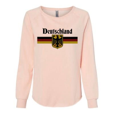 Deutschland Germany Flag Coat Of Arms Eagle Banner Womens California Wash Sweatshirt