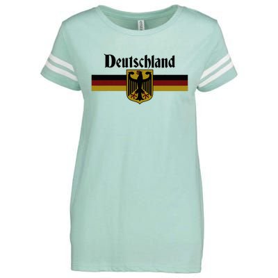 Deutschland Germany Flag Coat Of Arms Eagle Banner Enza Ladies Jersey Football T-Shirt