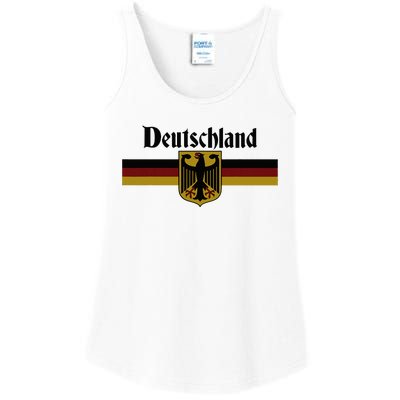 Deutschland Germany Flag Coat Of Arms Eagle Banner Ladies Essential Tank