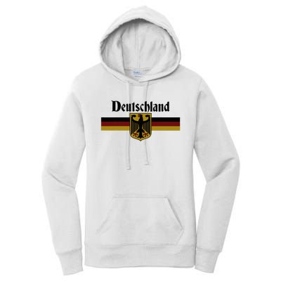 Deutschland Germany Flag Coat Of Arms Eagle Banner Women's Pullover Hoodie