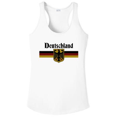 Deutschland Germany Flag Coat Of Arms Eagle Banner Ladies PosiCharge Competitor Racerback Tank