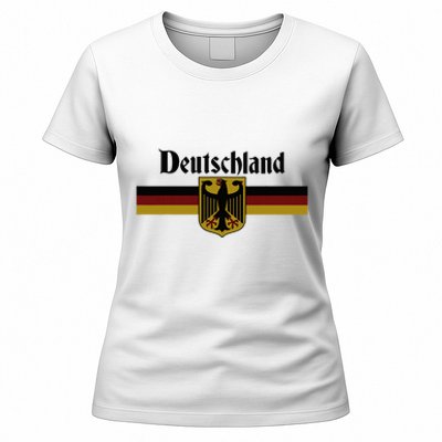 Deutschland Germany Flag Coat Of Arms Eagle Banner Women's T-Shirt