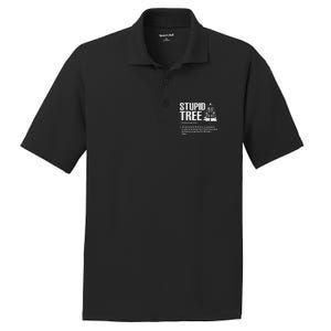 Disc Golf Funny Stupid Tree Disc Golf Player Team PosiCharge RacerMesh Polo