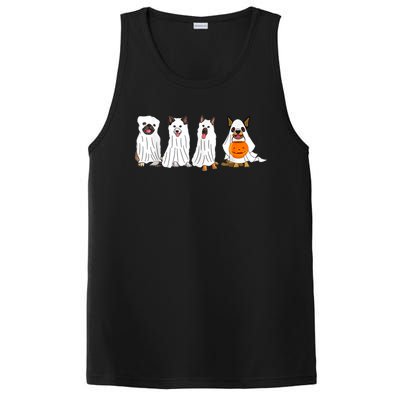 Dog Ghost Funny Halloween Mummy Dog Lover Matching Family PosiCharge Competitor Tank