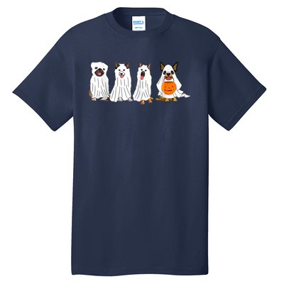 Dog Ghost Funny Halloween Mummy Dog Lover Matching Family Tall T-Shirt