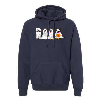 Dog Ghost Funny Halloween Mummy Dog Lover Matching Family Premium Hoodie