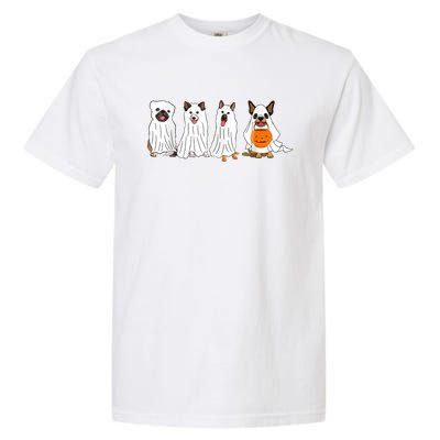 Dog Ghost Funny Halloween Mummy Dog Lover Matching Family Garment-Dyed Heavyweight T-Shirt