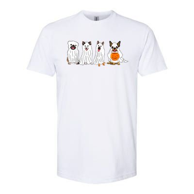 Dog Ghost Funny Halloween Mummy Dog Lover Matching Family Softstyle CVC T-Shirt