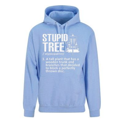 Disc Golf Funny Stupid Tree Disc Golf Player Team Unisex Surf Hoodie