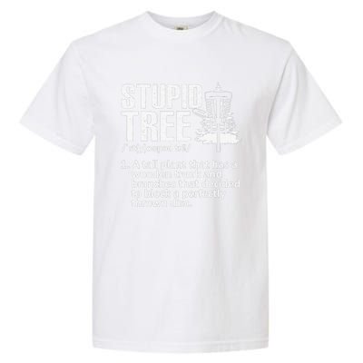 Disc Golf Funny Stupid Tree Disc Golf Player Team Garment-Dyed Heavyweight T-Shirt