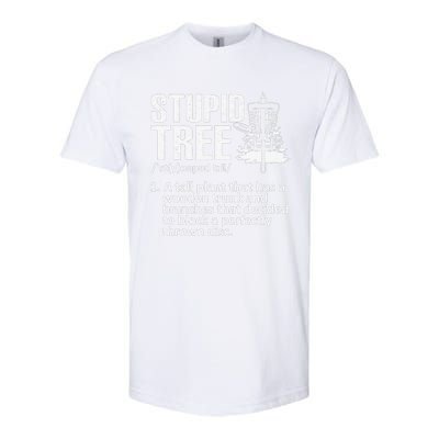 Disc Golf Funny Stupid Tree Disc Golf Player Team Softstyle CVC T-Shirt