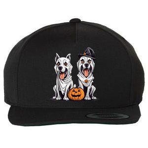 Dog Ghost Funny Halloween Mummy Dog Lover Matching Family Wool Snapback Cap