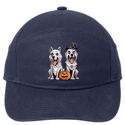 Dog Ghost Funny Halloween Mummy Dog Lover Matching Family 7-Panel Snapback Hat